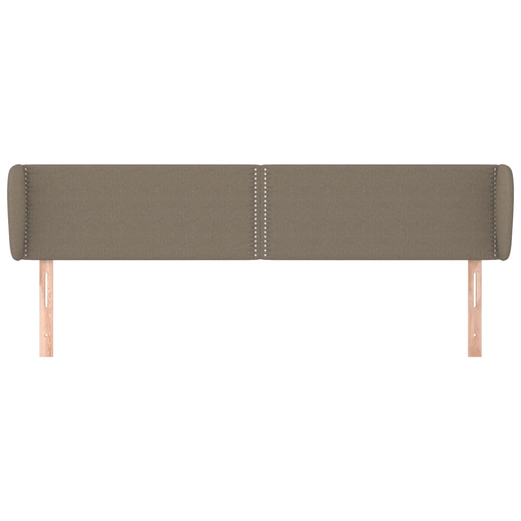 vidaXL Hoofdbord met randen 183x23x78/88 cm stof taupe afbeelding