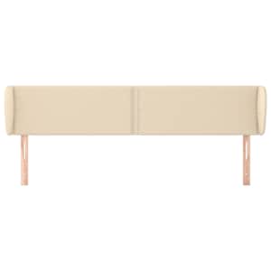 Čelo postele typu ušák krémové 183x23x78/88 cm textil - obrázek 3