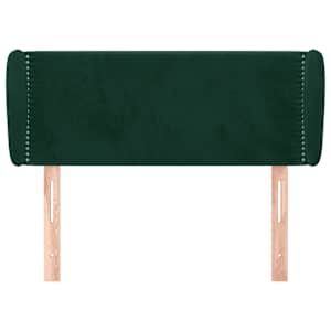 Čelo postele typu ušák tmavě zelené 83x23x78/88 cm samet - obrázek 3