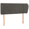 vidaXL voodipeats servadega, tumehall, 93x23x78/88 cm, samet