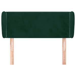 Čelo postele typu ušák tmavě zelené 93x23x78/88 cm samet - obrázek 3
