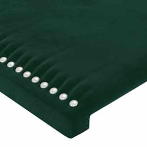 Čelo postele typu ušák tmavě zelené 93x23x78/88 cm samet - obrázek 5