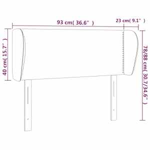 Čelo postele typu ušák tmavě zelené 93x23x78/88 cm samet - obrázek 9