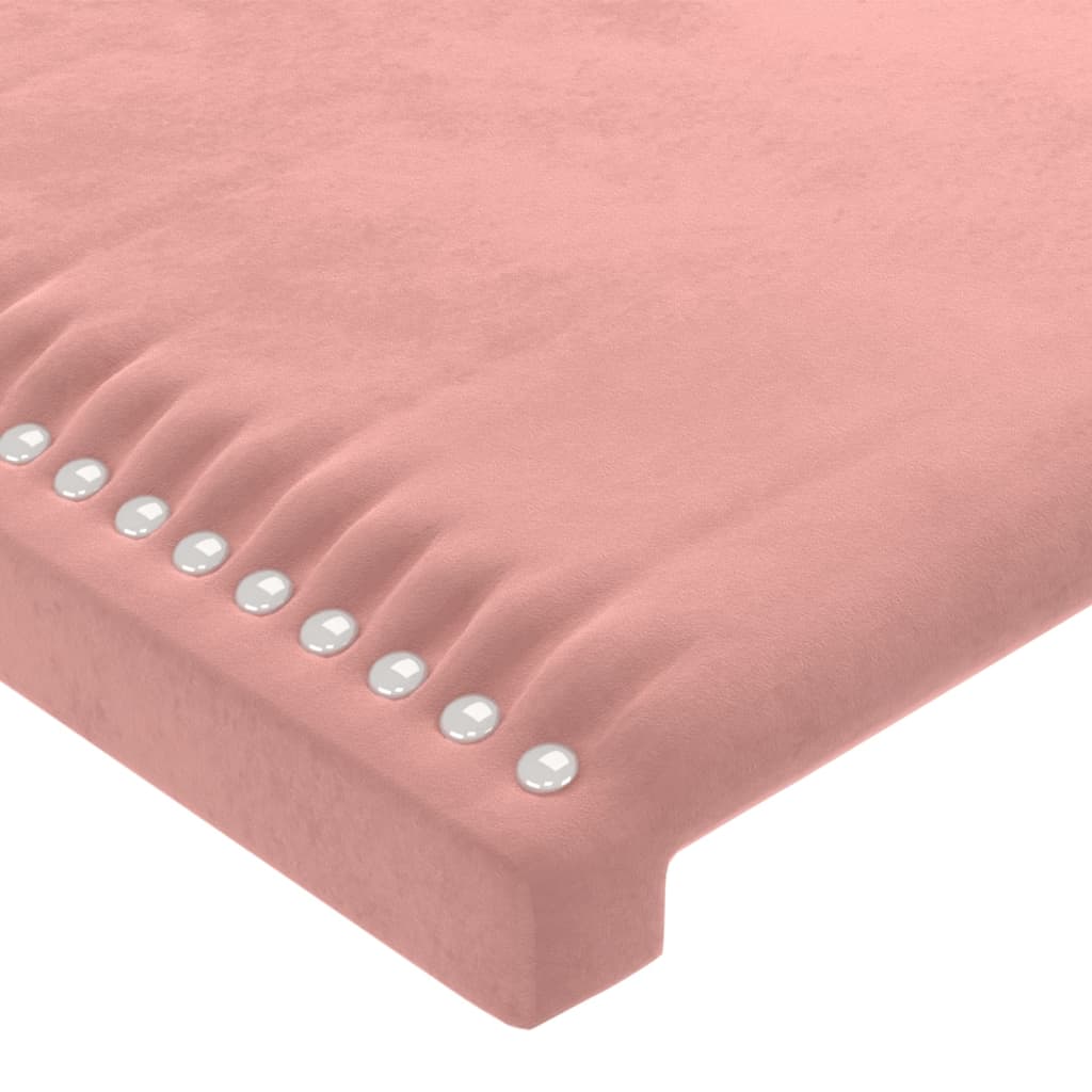 Tăblie de pat cu aripioare roz 93x23x78/88 cm catifea