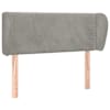 vidaXL voodipeats servadega, helehall, 103x23x78/88 cm, samet