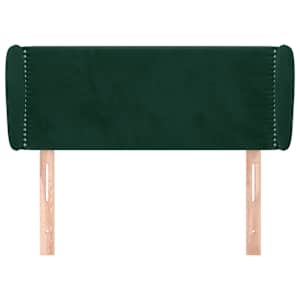 Čelo postele typu ušák tmavě zelené 103x23x78/88 cm samet - obrázek 3