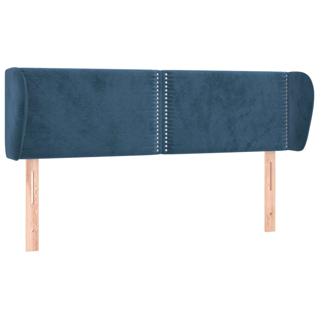vidaXL ÄŚelo postele typu uĹˇĂˇk tmavÄ› modrĂ© 147x23x78/88 cm samet