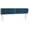 vidaXL voodipeats servadega, tumesinine, 203x23x78/88 cm, samet