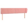 vidaXL voodipeats servadega, roosa, 203x23x78/88 cm, samet