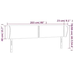Čelo postele typu ušák růžová 203x23x78/88 cm samet - obrázek 9