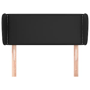 Čelo postele typu ušák černé 83x23x78/88 cm umělá kůže - obrázek 3