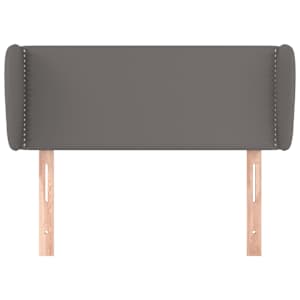 Čelo postele typu ušák šedá 83x23x78/88 cm umělá kůže - obrázek 3