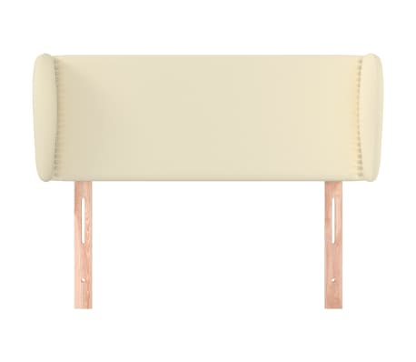vidaXL Hoofdbord met randen 93x23x78/88 cm kunstleer cr&egrave;mekleurig