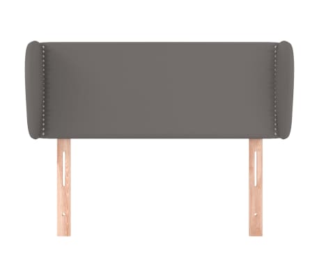 vidaXL Cabecero de cuero sint&eacute;tico gris 93x23x78/88 cm