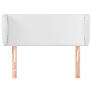 Čelo postele typu ušák bílá 103x23x78/88 cm umělá kůže - obrázek 3