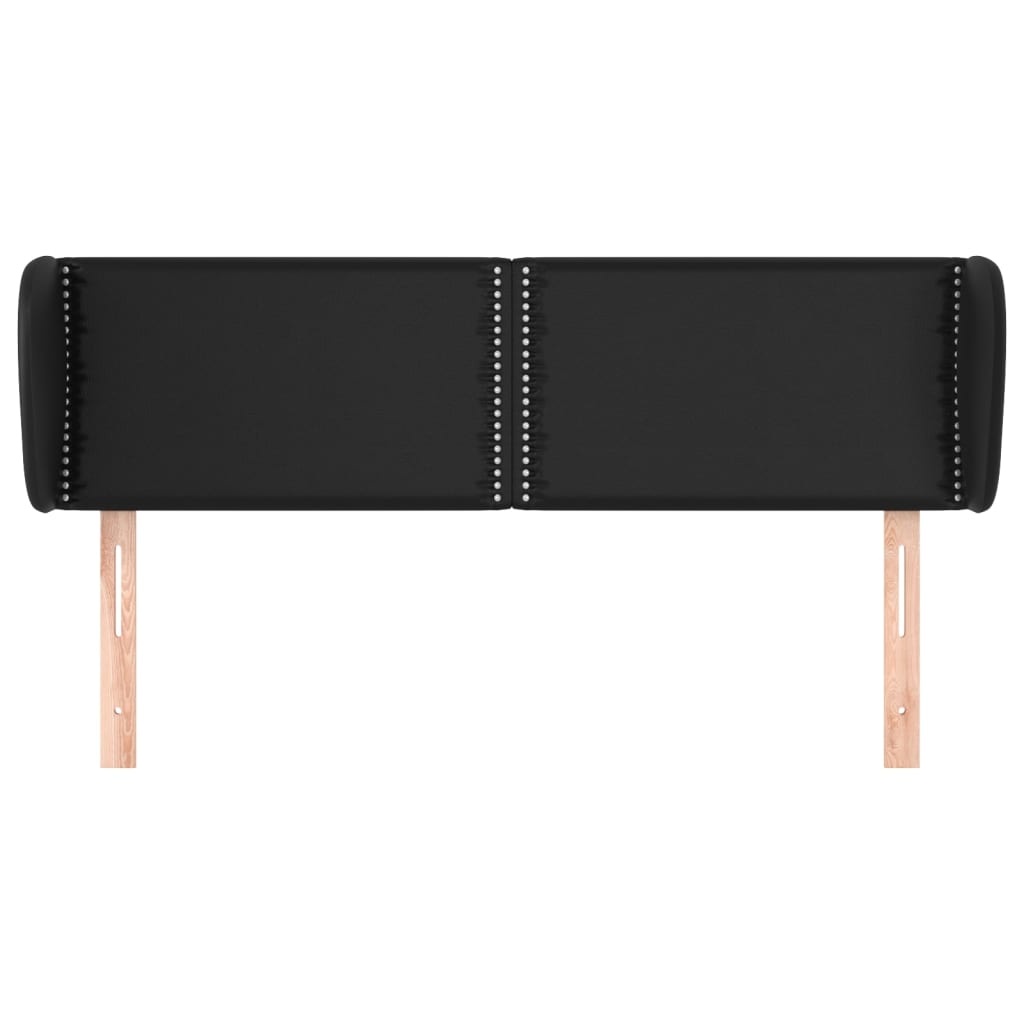 Thumbnail - vidaXL Kopfteil mit Ohren Schwarz 147x23x78/88 cm Kunstleder