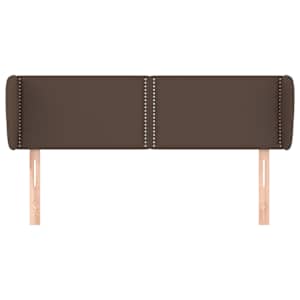 vidaXL voodipeats servadega, pruun, 147x23x78/88 cm, kunstnahk