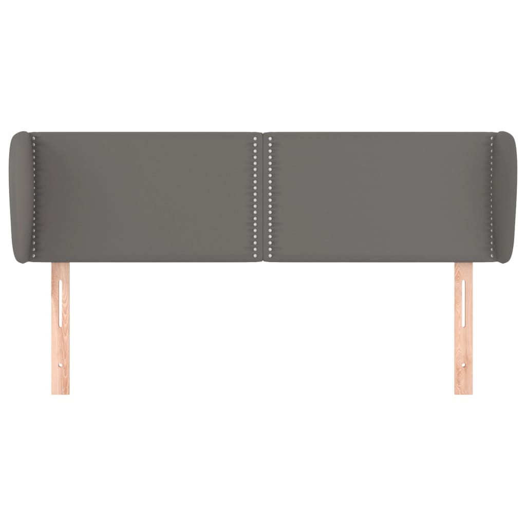 Thumbnail - vidaXL Kopfteil mit Ohren Grau 147x23x78/88 cm Kunstleder