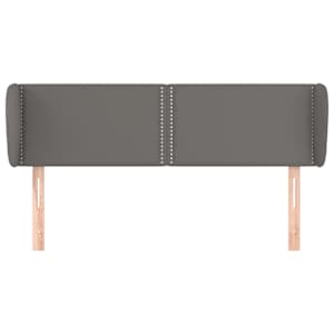 Čelo postele typu ušák šedá 147x23x78/88 cm umělá kůže - obrázek 3
