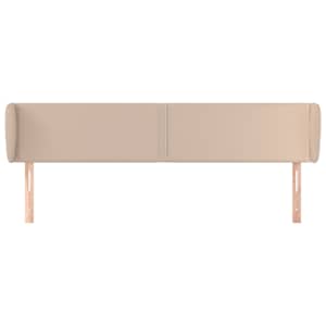 vidaXL Galvūgalis su auselėmis, kapučino ,163x23x78/88cm, dirbtinė oda