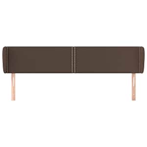 vidaXL Tăblie de pat cu aripioare maro 183x23x78/88 cm piele ecologică