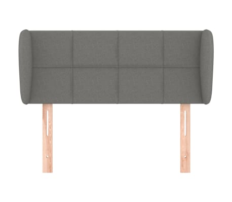 vidaXL Κεφαλάρι με Πτερύγια Σκούρο Γκρι 83x23x78/88 εκ. Υφασμάτινο