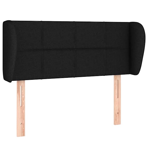 vidaXL voodipeats servadega, must, 83x23x78/88 cm, kangas