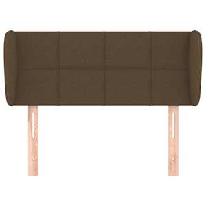 Čelo postele typu ušák tmavě hnědé 83x23x78/88 cm textil - obrázek 3
