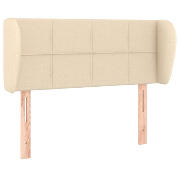 vidaXL voodipeats servadega, kreemjas, 83x23x78/88 cm, kangas