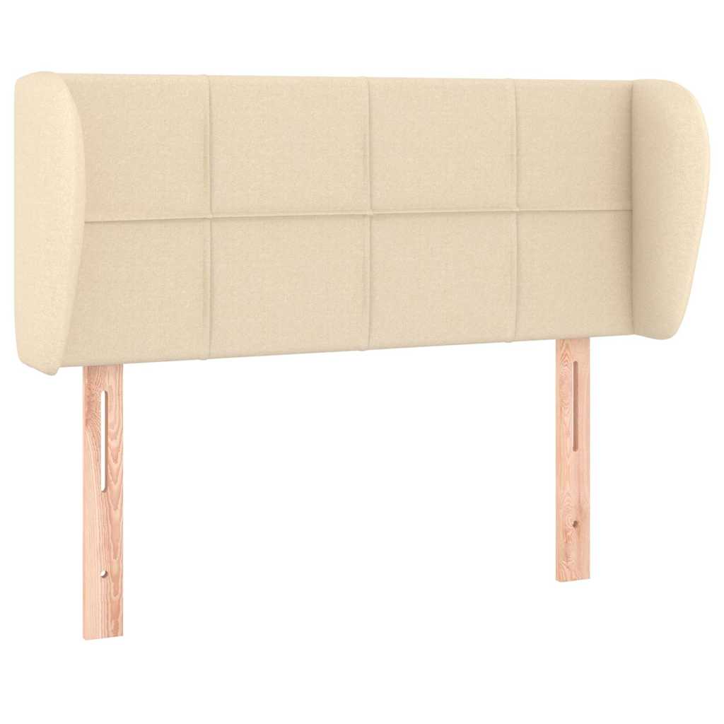 vidaXL Hoofdbord met randen 83x23x78/88 cm stof crèmekleurig, foto 3