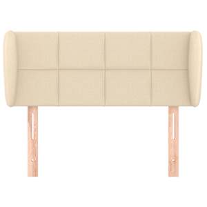 vidaXL Tăblie de pat cu aripioare crem 83x23x78/88 cm material textil