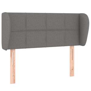Čelo postele typu ušák tmavě šedé 93x23x78/88 cm textil - obrázek 2