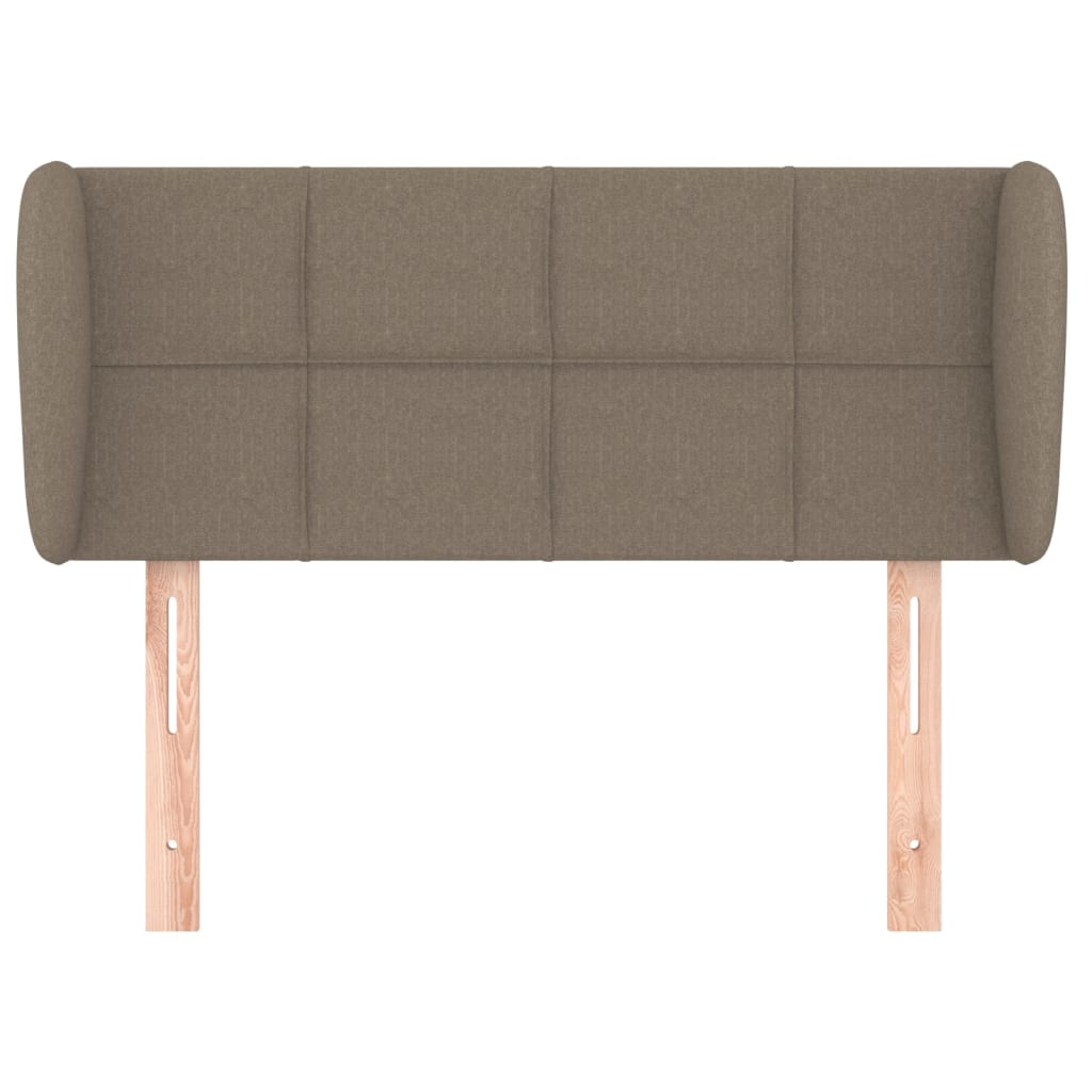 vidaXL Hoofdbord met randen 93x23x78/88 cm stof taupe