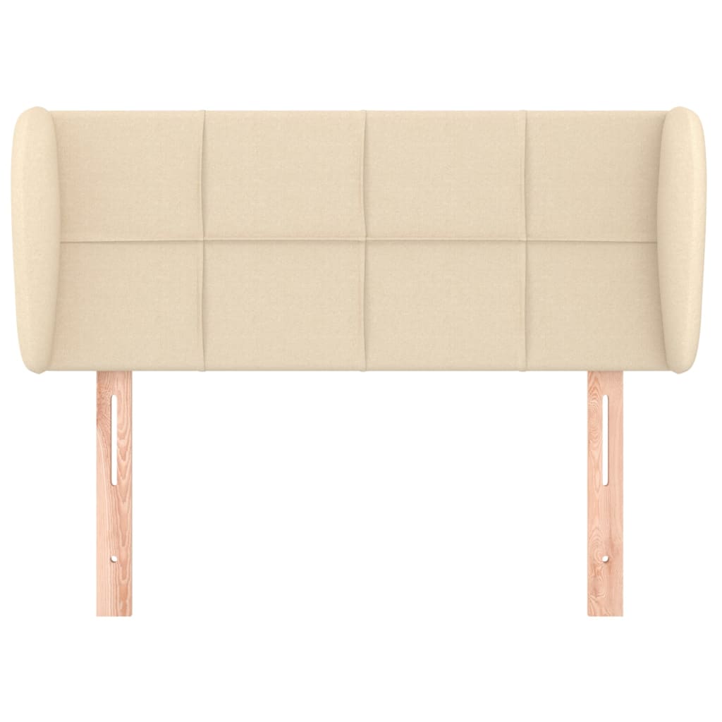 Thumbnail - vidaXL Kopfteil mit Ohren Creme 93x23x78/88 cm Stoff