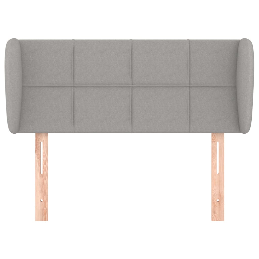 vidaXL Hoofdbord met randen 103x23x78/88 cm stof lichtgrijs afbeelding