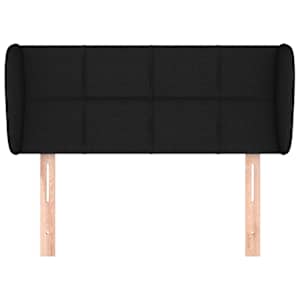 Čelo postele typu ušák černé 103x23x78/88 cm textil - obrázek 3