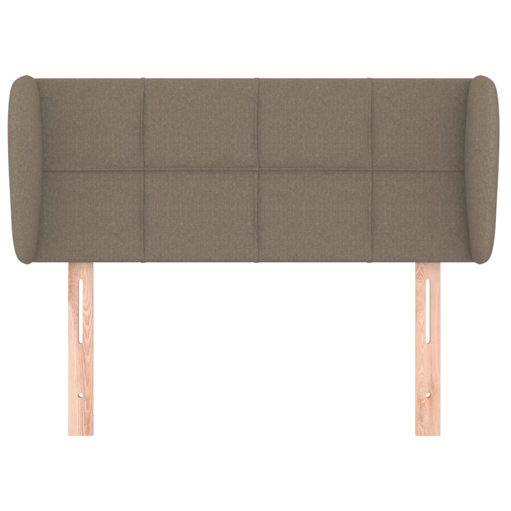 vidaXL Hoofdbord met randen 103x23x78/88 cm stof taupe afbeelding
