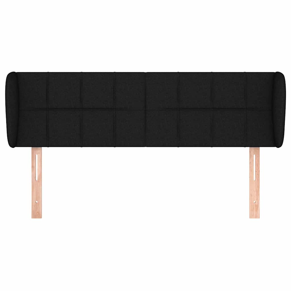 vidaXL Hoofdbord met randen 147x23x78/88 cm stof zwart, foto 2