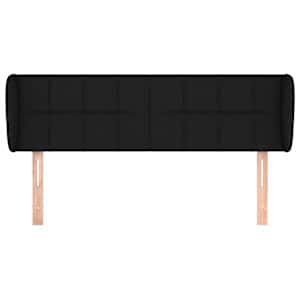 Čelo postele typu ušák černé 147x23x78/88 cm textil - obrázek 3