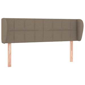 Čelo postele typu ušák taupe 147x23x78/88 cm textil - obrázek 2