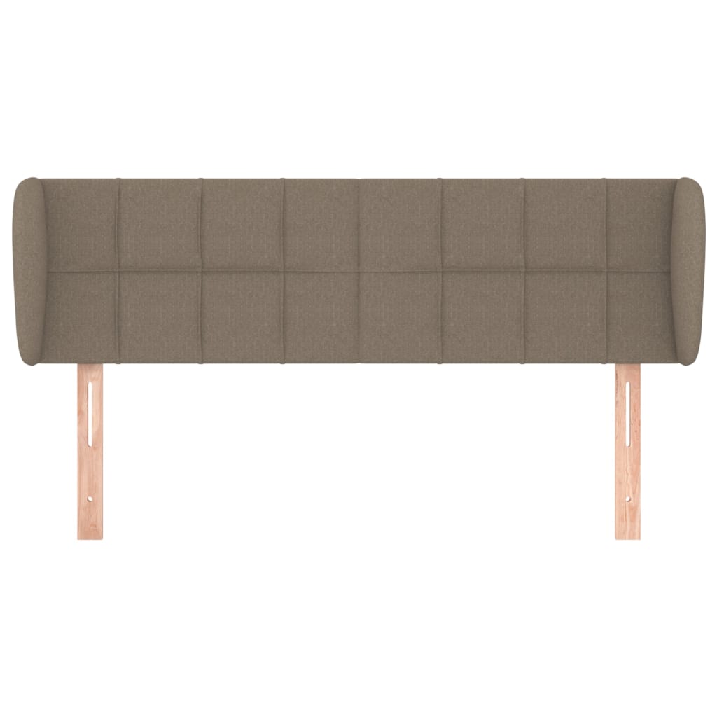 vidaXL Hoofdbord met randen 147x23x78/88 cm stof taupe