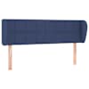vidaXL voodipeats servadega, sinine, 147x23x78/88 cm, kangas