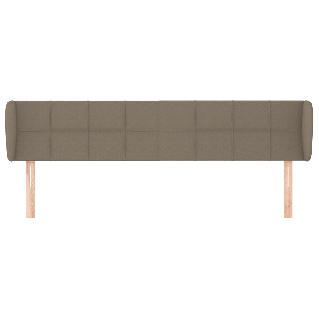 vidaXL Hoofdbord met randen 163x23x78/88 cm stof taupe afbeelding