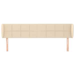 Čelo postele typu ušák krémové 163x23x78/88 cm textil - obrázek 3