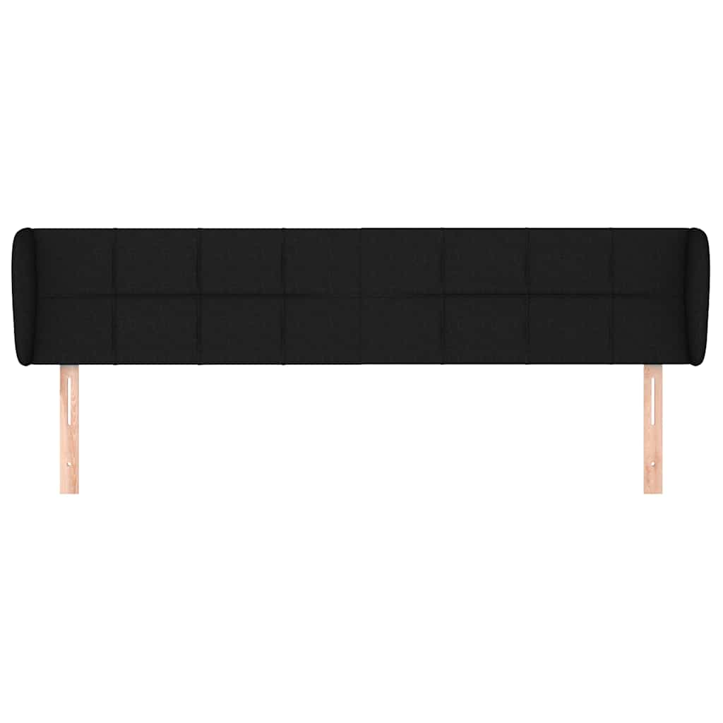 vidaXL Hoofdbord met randen 183x23x78/88 cm stof zwart, foto 2