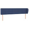vidaXL voodipeats servadega, sinine, 203x23x78/88 cm, kangas