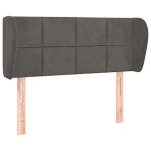 vidaXL voodipeats servadega, tumehall, 83x23x78/88 cm, samet