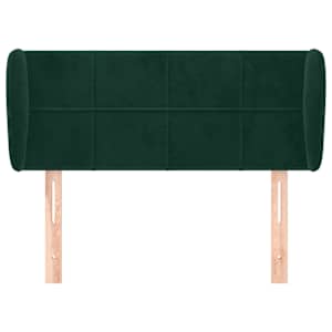Čelo postele typu ušák tmavě zelené 83x23x78/88 cm samet - obrázek 3