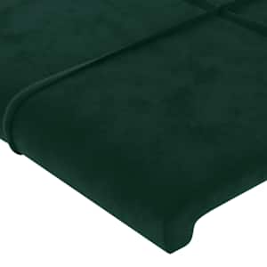 Čelo postele typu ušák tmavě zelené 83x23x78/88 cm samet - obrázek 5