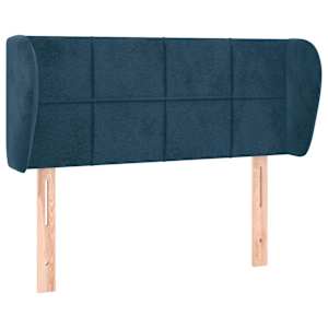 vidaXL voodipeats servadega, tumesinine, 83x23x78/88 cm, samet